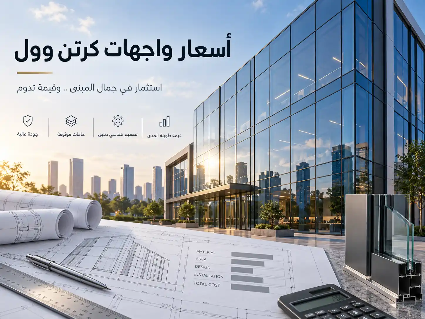 أسعار واجهات كرتن وول