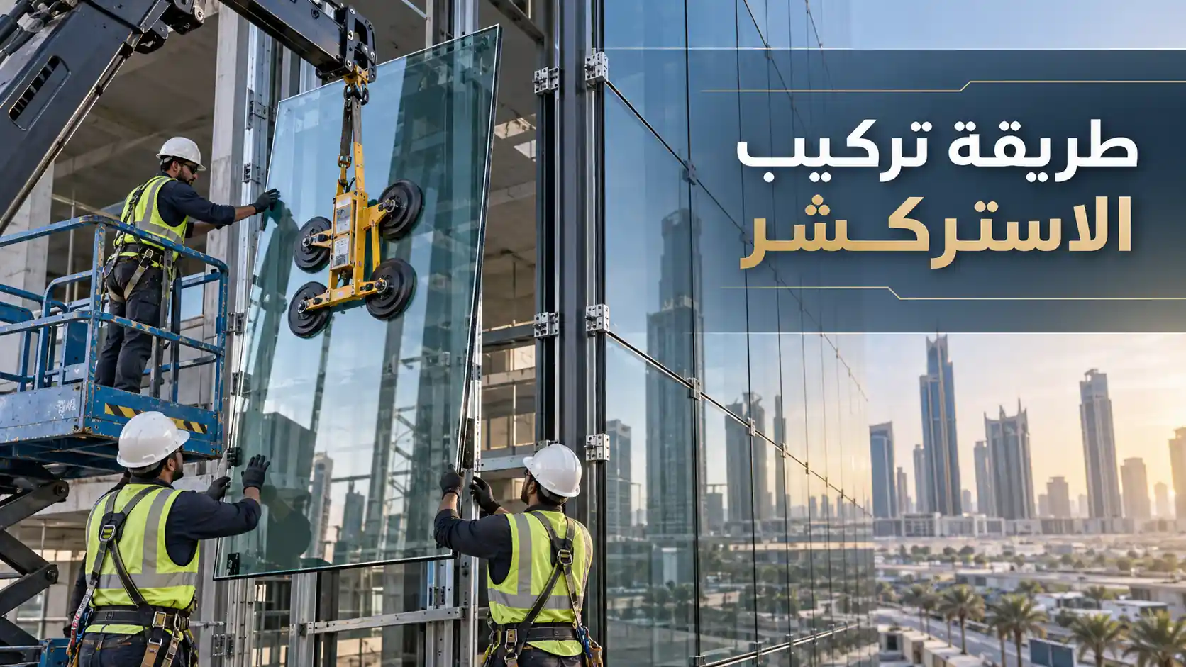 طريقة تركيب الاستركشر ومواصفات زجاج الواجهات