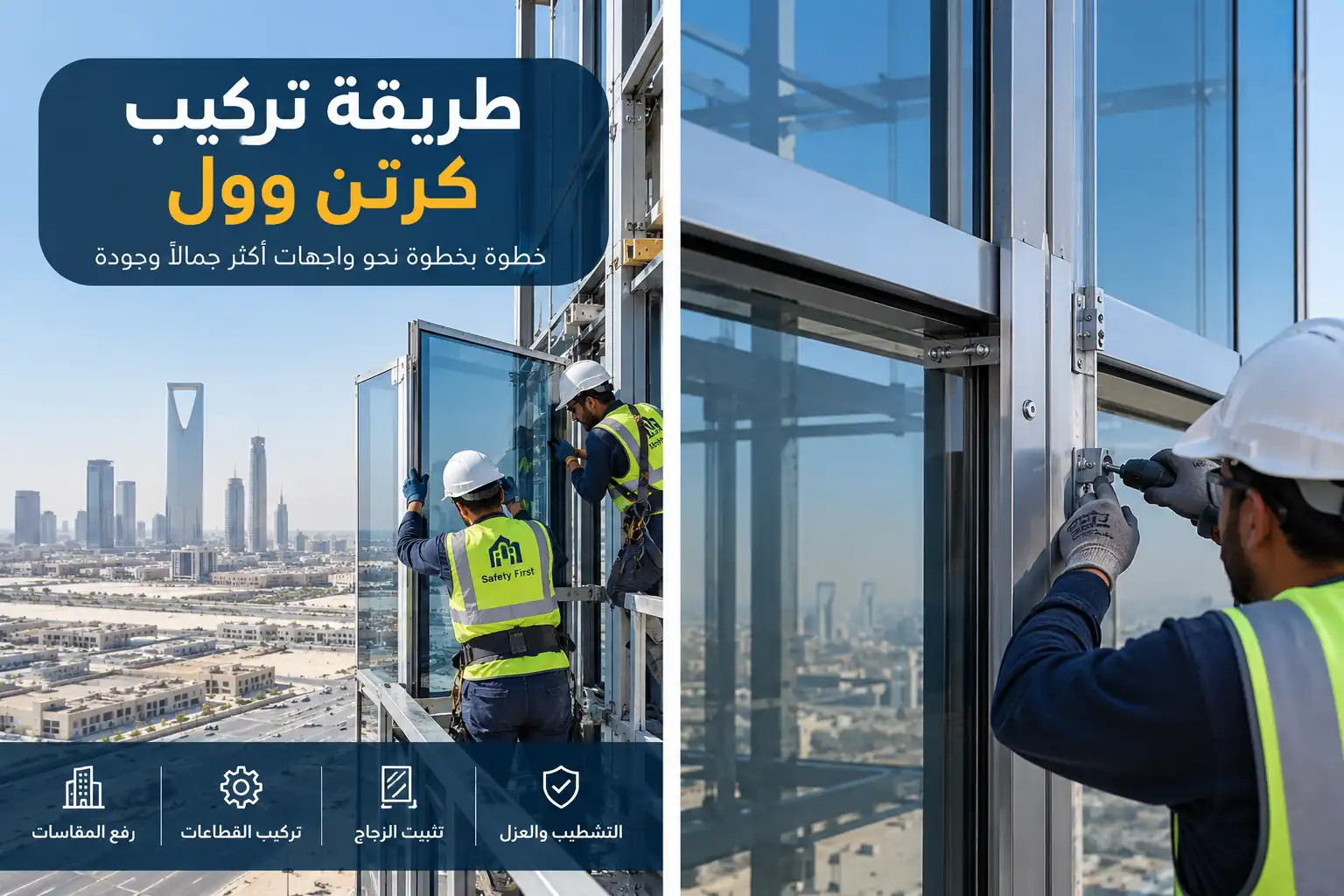 طريقة تركيب كرتن وول